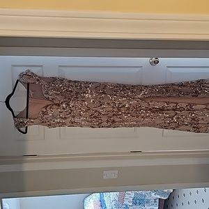 Kylene Sequin Maxi Gown | Champagne